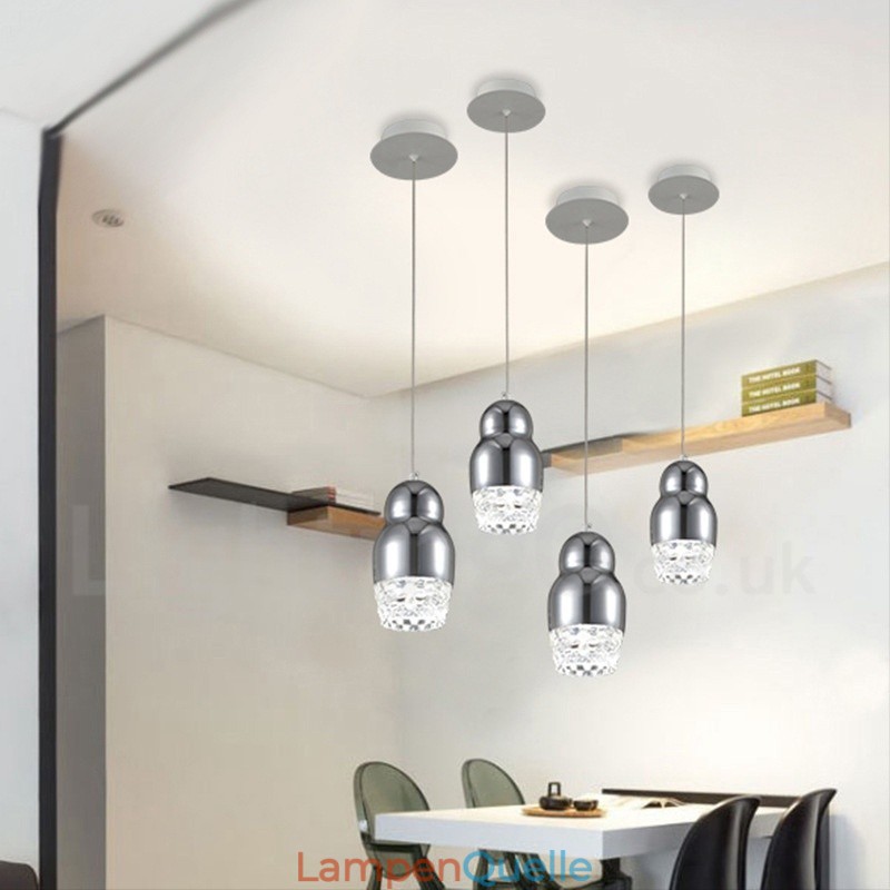 Moderne zeitgenössische 1-flammige Pendelleuchte aus Aluminiumlegierung mit Acrylschirm