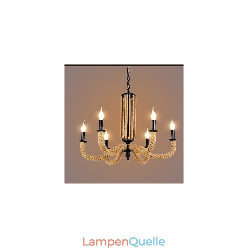 Retro Seil Kronleuchter Eisenlampe