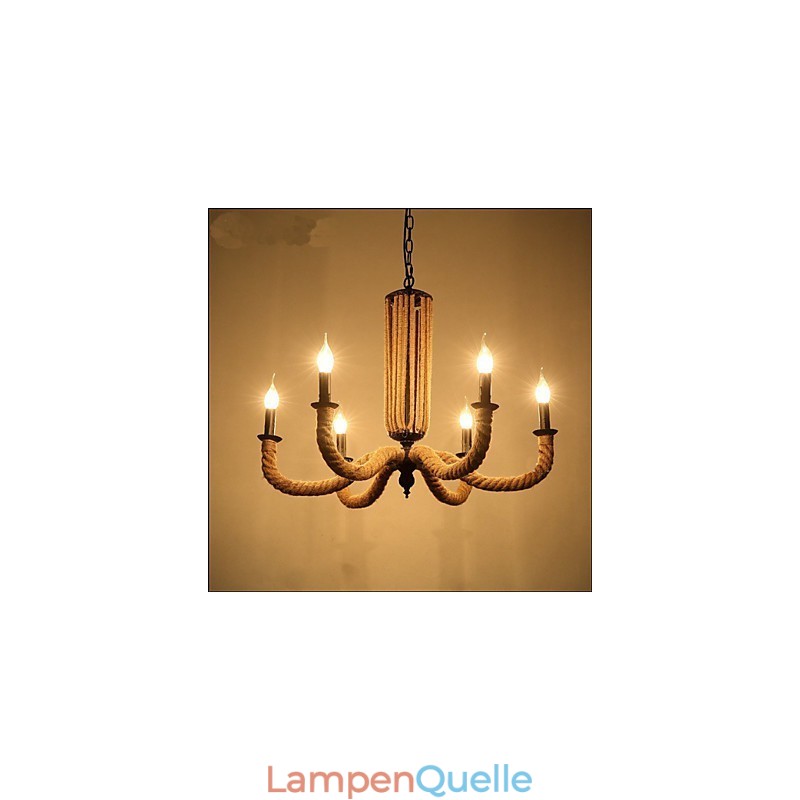 Retro Seil Kronleuchter Eisenlampe