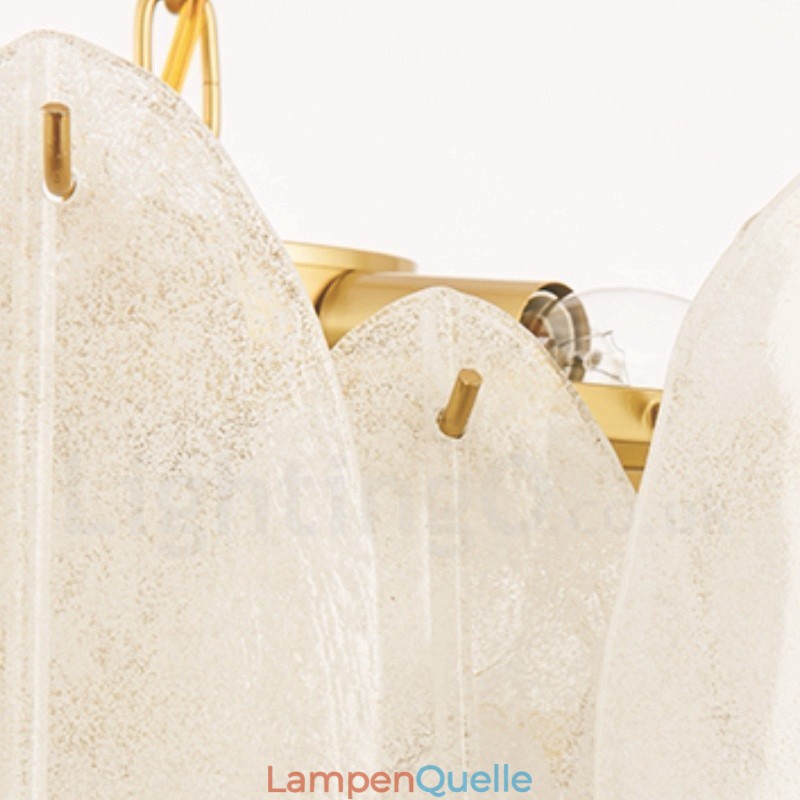 Moderne zeitgenössische 6-flammige Pendelleuchte aus Stahl mit Glasschirm