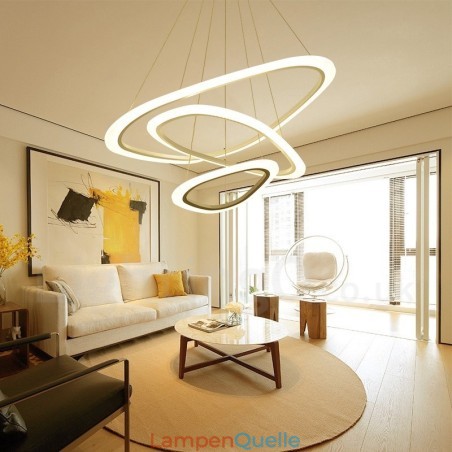 Dimmbar mit Fernbedienung, moderne zeitgenössische 3-flammige Pendelleuchte aus Aluminiumlegierung mit Acrylschirm Dimmbar mit Fernbedienung, moderne zeitgenössische 3-flammige Pendelleuchte aus Aluminiumlegierung mit Acrylschirm