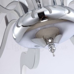 Dimmbarer moderner zeitgenössischer Kronleuchter aus Stahl mit 15 Lichtern und Acrylschirm