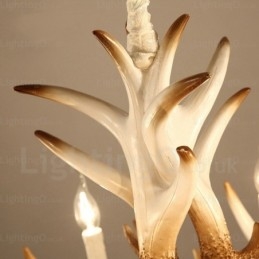 6-flammiger Vintage-Retro-Kronleuchter