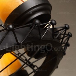 Pendelleuchte im Landhausstil, Vintage-Stil, Retro-Stil, 8 Lichter, mit Glasschirm