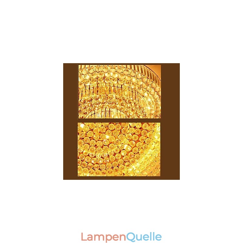 Moderner Luxus-Kronleuchter, Kristall, absorbiert Kuppellicht, Durchmesser 35 cm, enthält 3 Glühbirnen