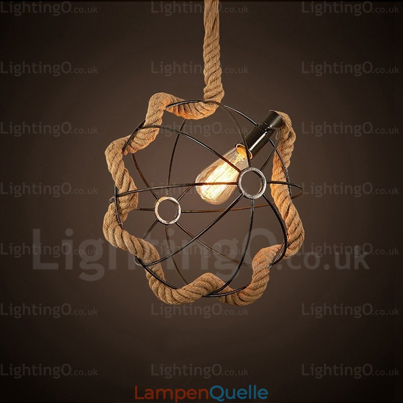 1 Licht Landhaus Rustikal Vintage Retro Pendelleuchte