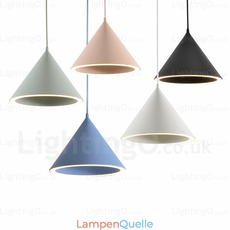 1-flammige, moderne, nordische Pendelleuchte mit Acrylschirm