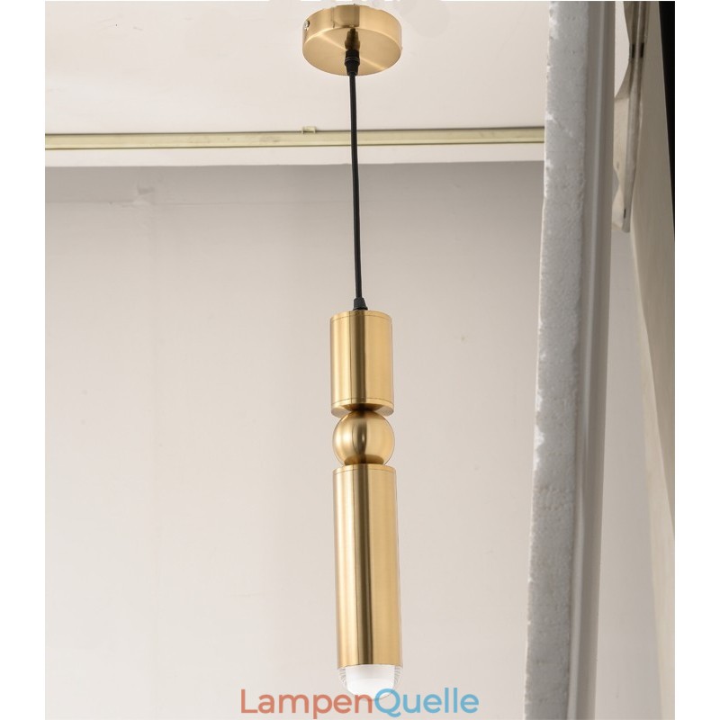 1-flammige, moderne Pendelleuchte mit Acrylschirm