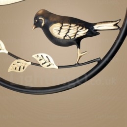 1-flammige Hängeleuchte im Landhausstil mit Glasschirm