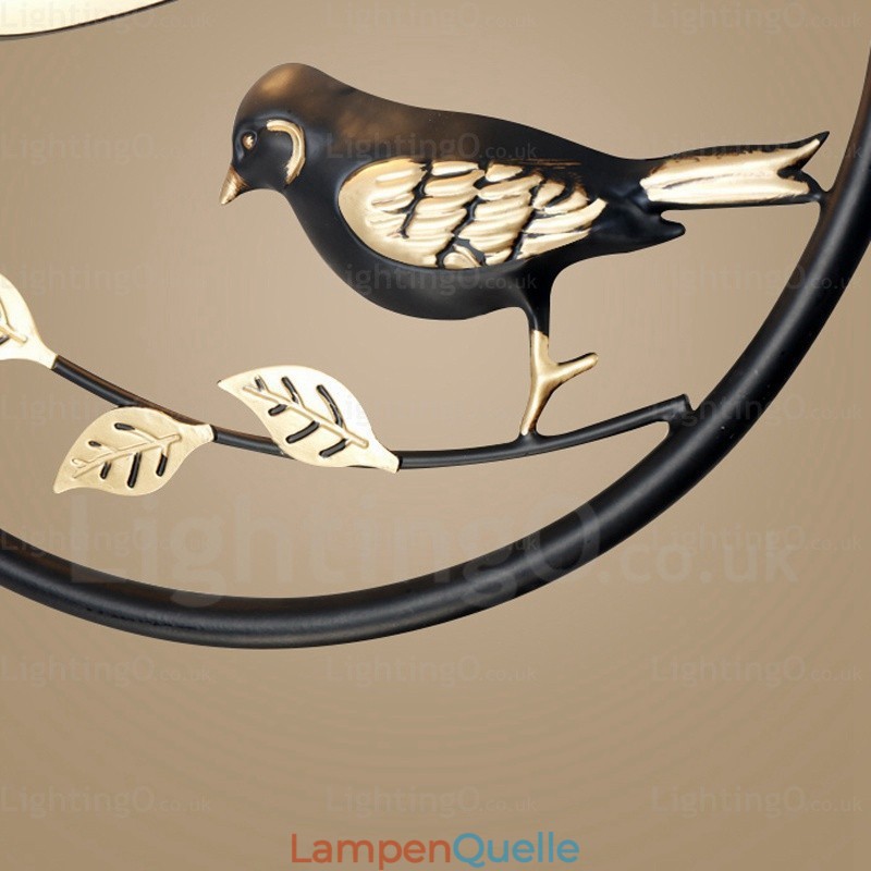 1-flammige Hängeleuchte im Landhausstil mit Glasschirm