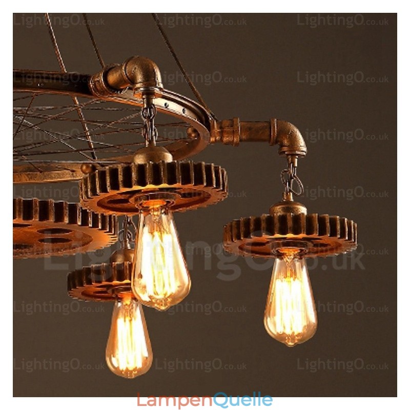 7-flammige Vintage-Retro-Pendelleuchte