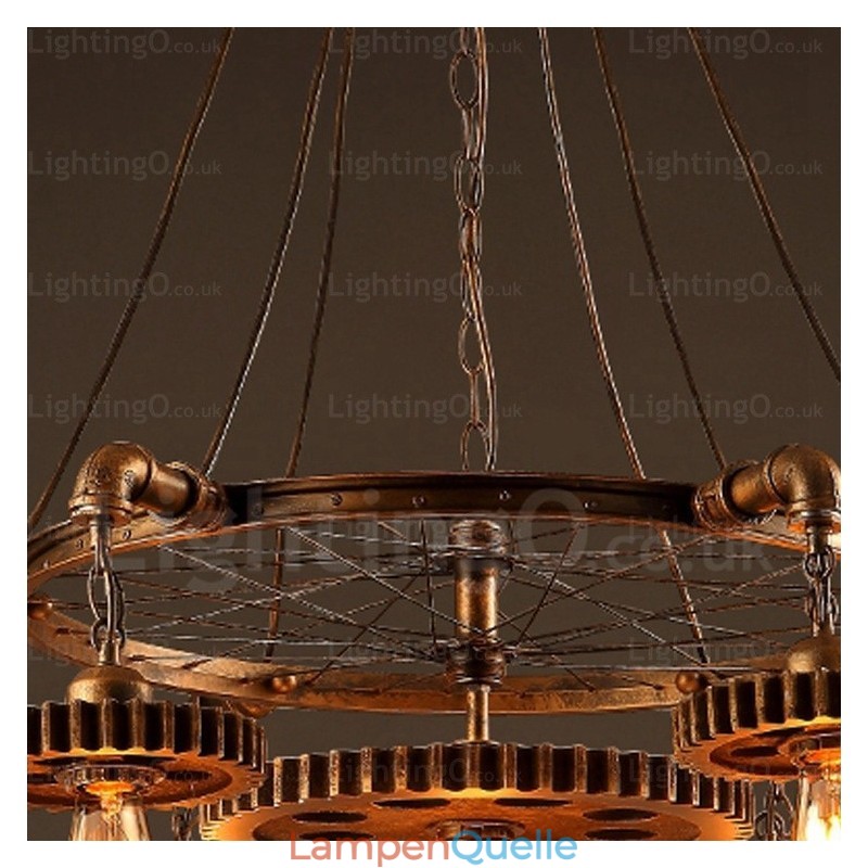 7-flammige Vintage-Retro-Pendelleuchte