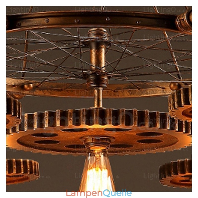 7-flammige Vintage-Retro-Pendelleuchte