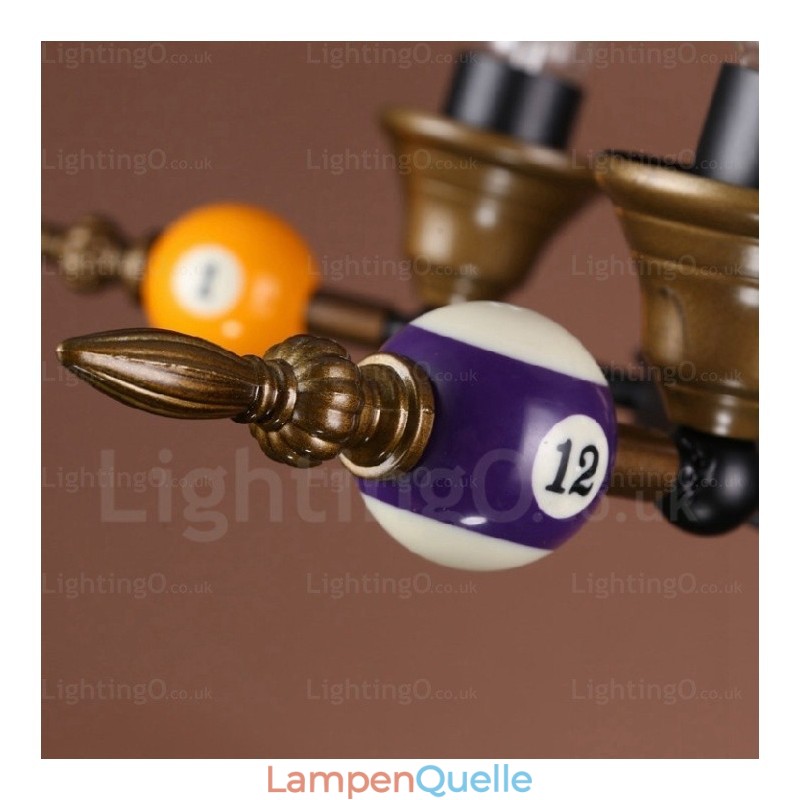 Pendelleuchte im Landhausstil, Vintage-Stil, Retro-Stil, 4 Lichter