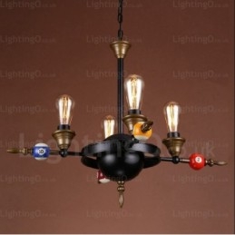 Pendelleuchte im Landhausstil, Vintage-Stil, Retro-Stil, 4 Lichter