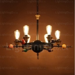 Pendelleuchte im Landhausstil, Vintage-Stil, Retro-Stil, 4 Lichter