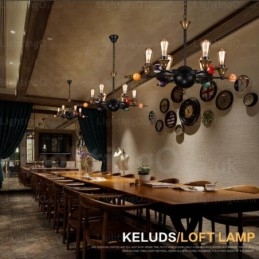 Pendelleuchte im Landhausstil, Vintage-Stil, Retro-Stil, 4 Lichter