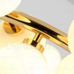 25-flammige nordische Pendelleuchte mit Glasschirm