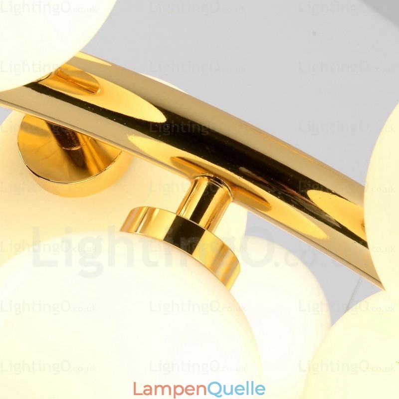 25-flammige nordische Pendelleuchte mit Glasschirm