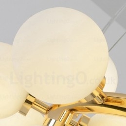 25-flammige nordische Pendelleuchte mit Glasschirm