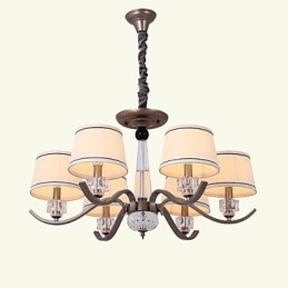 Kristall Kronleuchter 6 Lichter Mode Malerei Metall