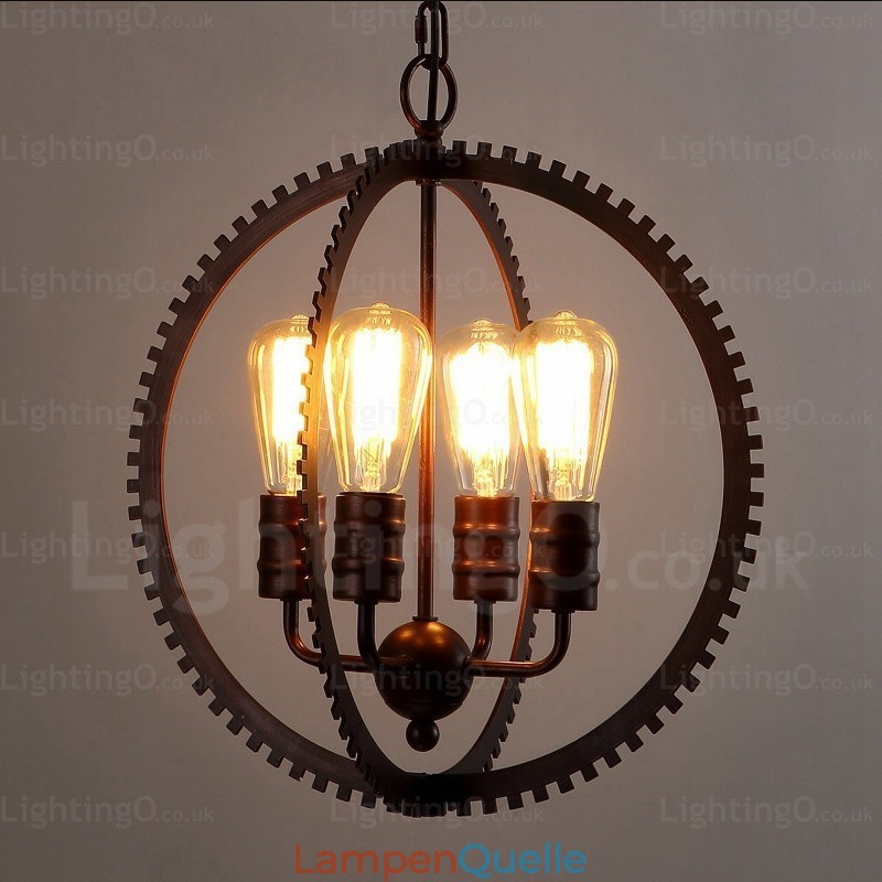 4-flammige Vintage-Retro-Pendelleuchte