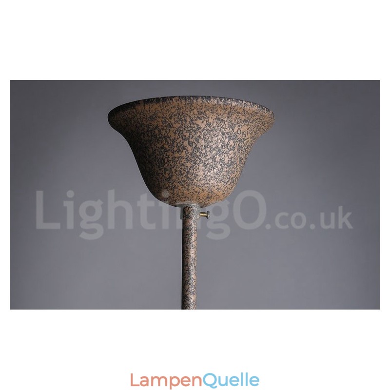6 Licht Durchmesser 60CM Vintage Kristall Malerei Metall Kronleuchter Rostig Eisen Farbe Pendelleuchte