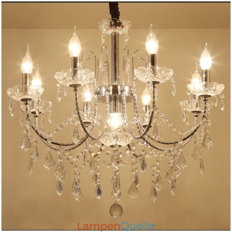 Elegant Crystal Chandelier with 9 Lights