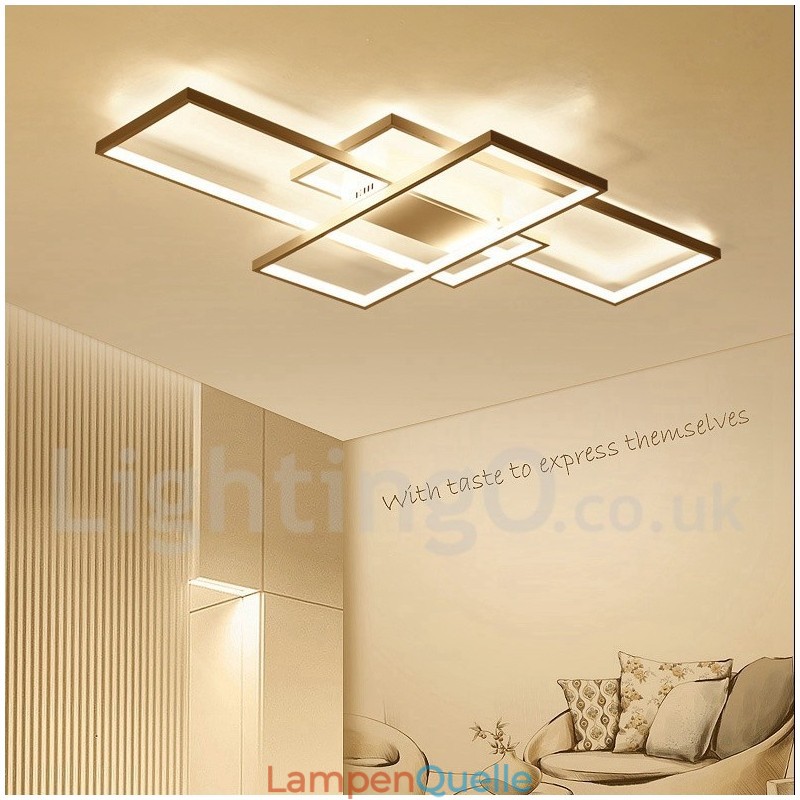 Moderne Deckenleuchte mit zeitgenössischer Aluminium-Malerei, bündige Wandleuchte mit Ferndimmer für Wohnzimmer, Schlafzimmer, kann auch als Wandleuchte verwendet werden