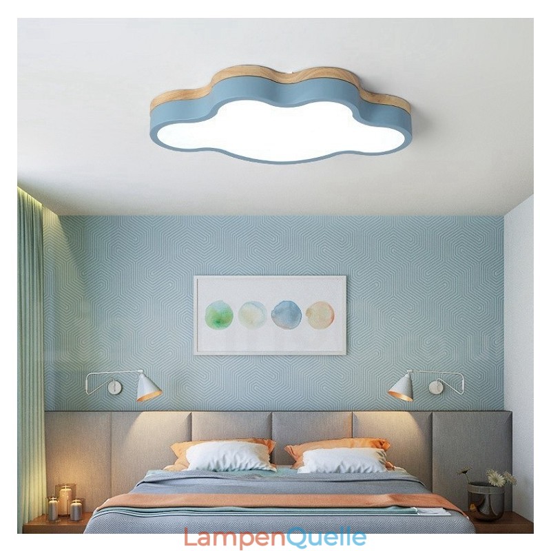 Macaron Multicolor Moderne zeitgenössische Stahl Flush Holz Licht Deckenleuchte