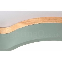 Macaron Multicolor Moderne zeitgenössische Stahl Flush Holz Licht Deckenleuchte