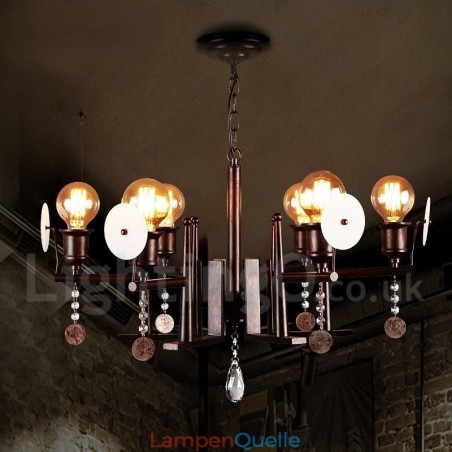 Industrieller Stil Stahl Acryl Kristall Beleuchtung Store Pendelleuchte Kronleuchter Industrieller Stil Stahl Acryl Kristall Beleuchtung Store Pendelleuchte Kronleuchter