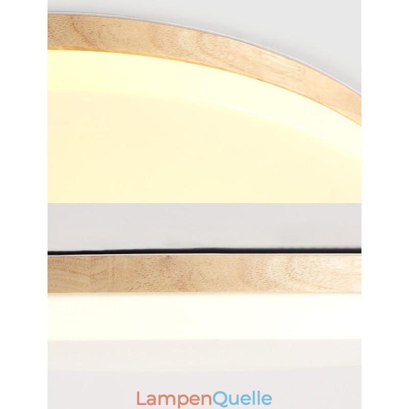 Nordische runde Deckenlampe, einfache, moderne Massivholzlampe, ultradünne Deckenlampe