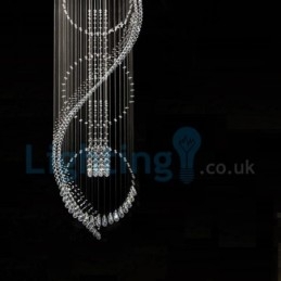 Moderne zeitgenössische Kronleuchter Unterputz Pendelleuchte Kristall Regentropfen Licht