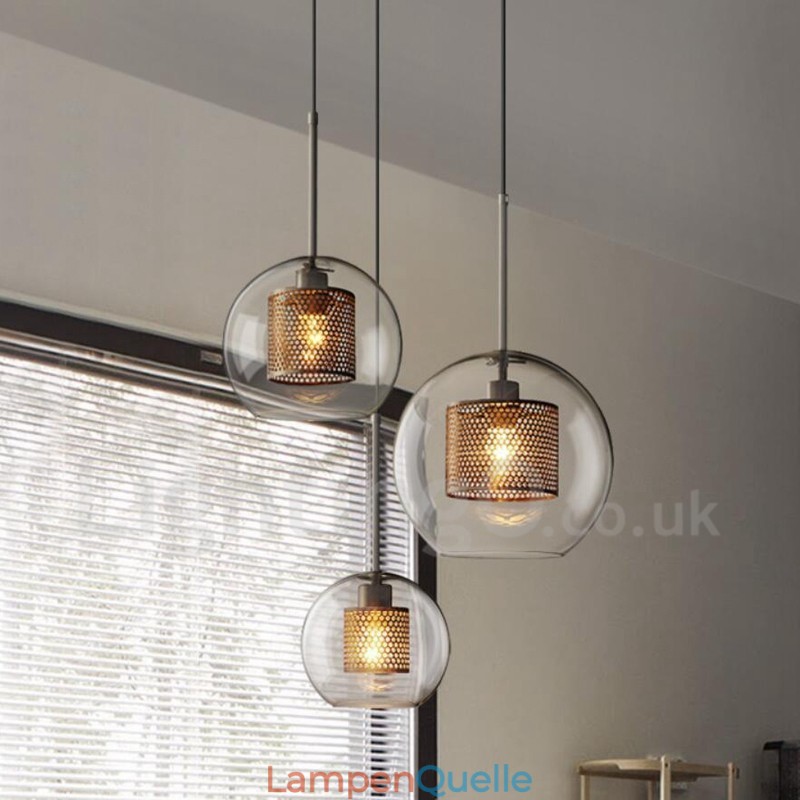 Moderne minimalistische nordische Stil Dekoration Café Glaskugel Einzelkopf Pendelleuchte