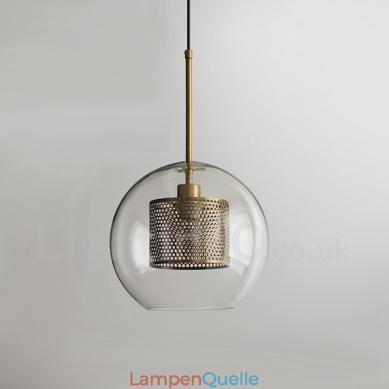 Moderne minimalistische nordische Stil Dekoration Café Glaskugel Einzelkopf Pendelleuchte