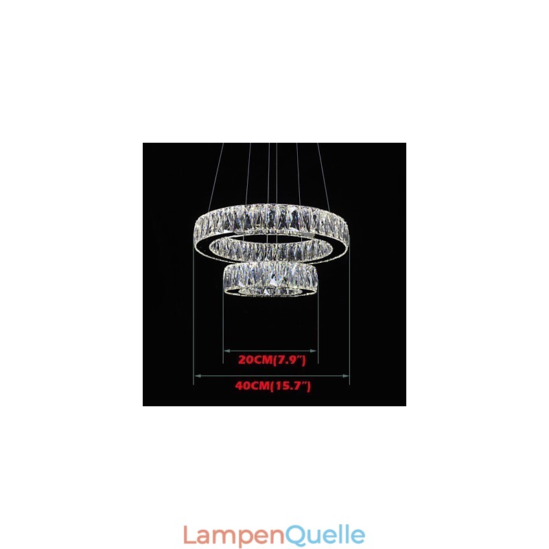 Crystal Chandelier Lights Modern Lighting Two Rings D2040 K9 Large Crystal Home Ceiling Light Fixtures