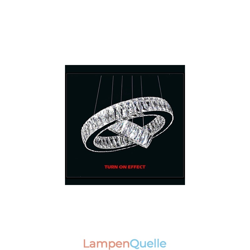 Crystal Chandelier Lights Modern Lighting Two Rings D2040 K9 Large Crystal Home Ceiling Light Fixtures