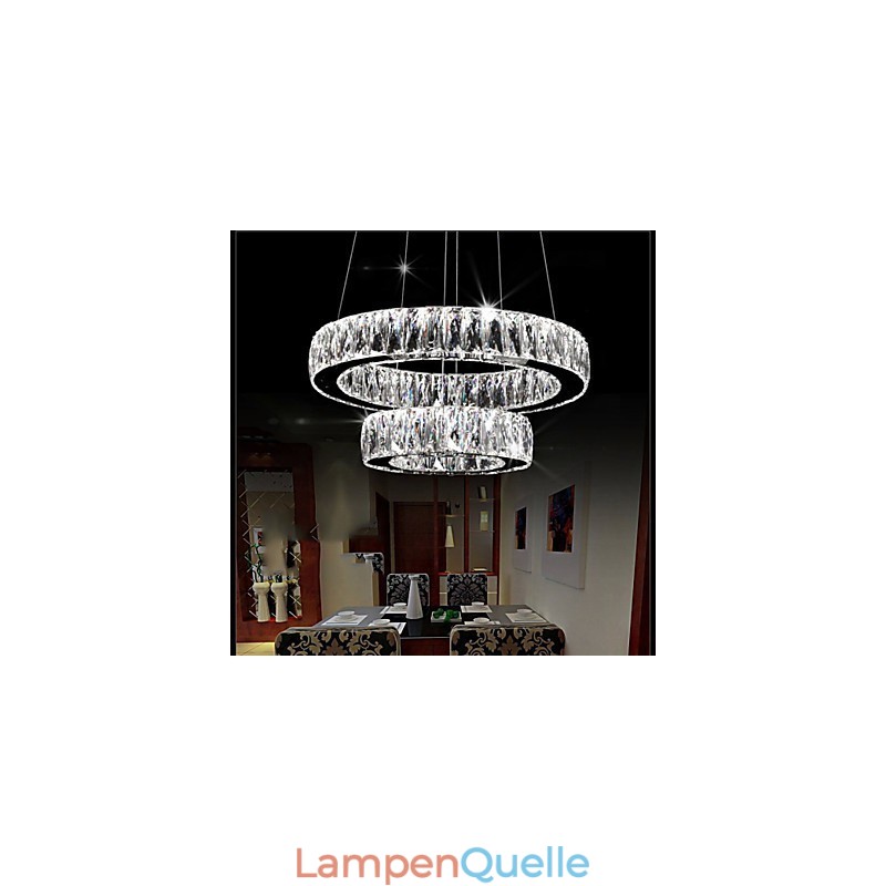 Crystal Chandelier Lights Modern Lighting Two Rings D2040 K9 Large Crystal Home Ceiling Light Fixtures