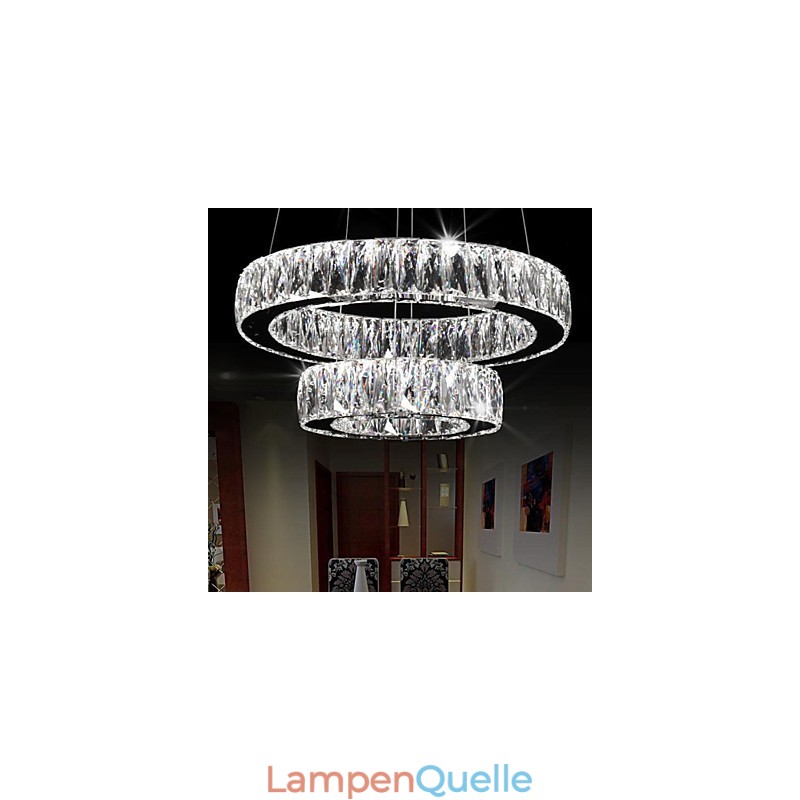 Crystal Chandelier Lights Modern Lighting Two Rings D2040 K9 Large Crystal Home Ceiling Light Fixtures