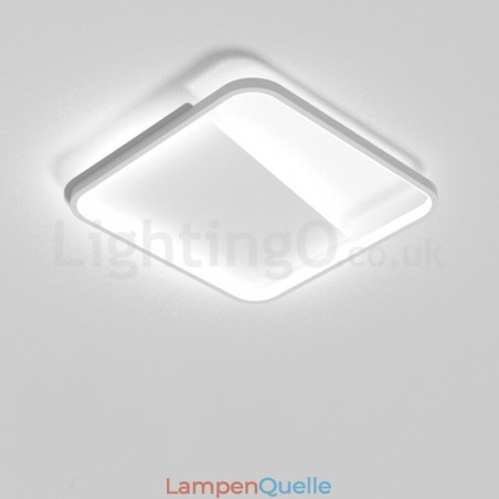 Moderne, minimalistische, ultradünne, 5 cm große, quadratische Deckenleuchten aus Aluminium