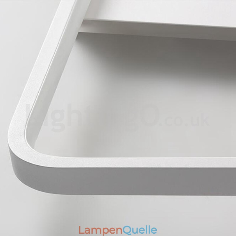 Moderne, minimalistische, ultradünne, 5 cm große, rechteckige Deckenleuchten aus Aluminium