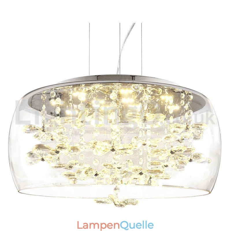Moderne 40CM 50CM Runde Klarglas Lampe Schatten Kristall Pendelleuchte