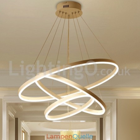 Moderne Pendelleuchte mit drei Kreisen und Fernbedienung Moderne Pendelleuchte mit drei Kreisen und Fernbedienung