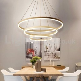 Moderne Pendelleuchte mit drei Kreisen und Fernbedienung