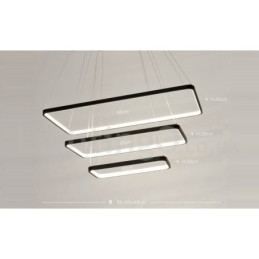 Dimmbare Pendelleuchte mit Fernbedienung Modernes Design Drei Rechtecke