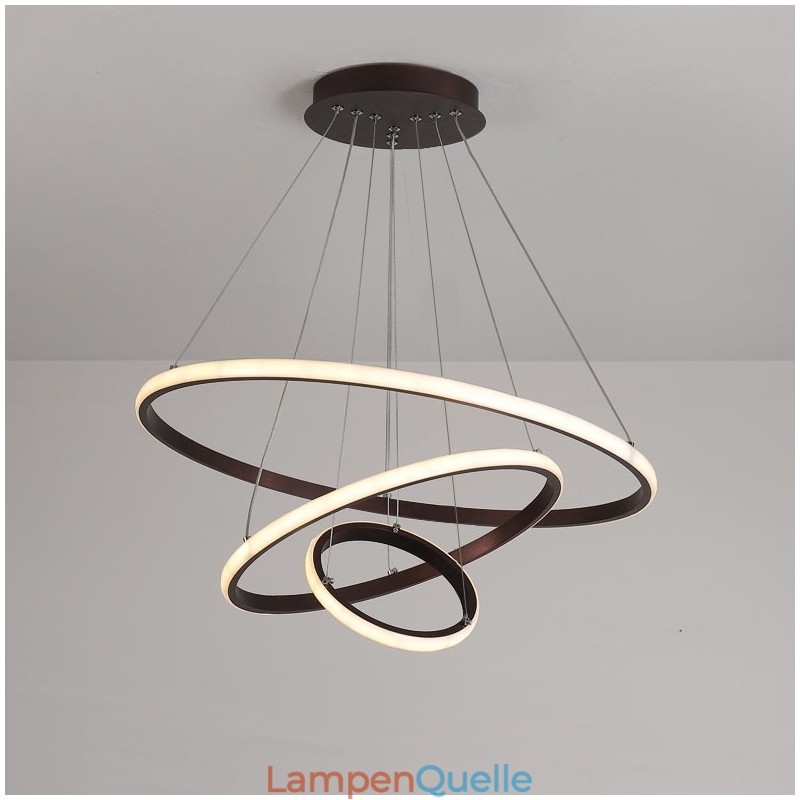 Dimmbare Pendelleuchte mit Fernbedienung im modernen Design der Kreise