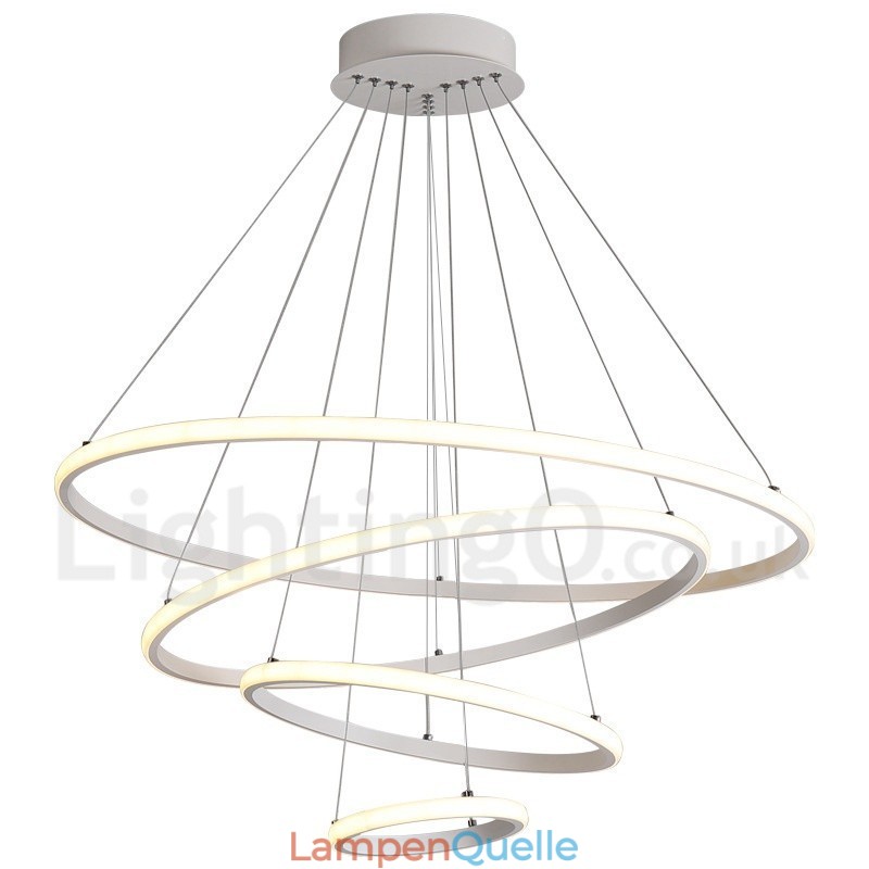 Dimmbare Pendelleuchte mit Fernbedienung im modernen Design der Kreise