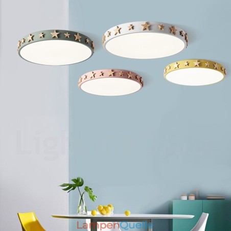 Dimmbare ultradünne, mehrfarbige, runde Deckenleuchte aus Holz mit Acrylschirm, Deckenlampe im nordischen Stil Dimmbare ultradünne, mehrfarbige, runde Deckenleuchte aus Holz mit Acrylschirm, Deckenlampe im nordischen Stil