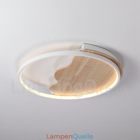 Dimmbare weiße runde Deckenleuchte aus Holz in Wolkenform, ultradünne Deckenlampe, kann auch als Wandleuchte verwendet werden Dimmbare weiße runde Deckenleuchte aus Holz in Wolkenform, ultradünne Deckenlampe, kann auch als Wandleuchte verwendet werden